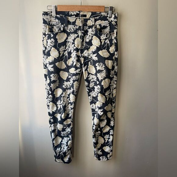 7 FOR ALL MANKIND The Cropped Skinny - Black Floral 26 - Picture 2 of 12